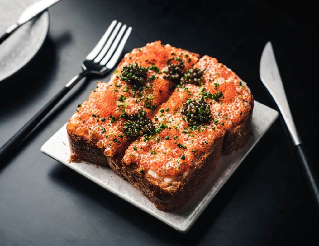 Shrimp Toast with Caviar