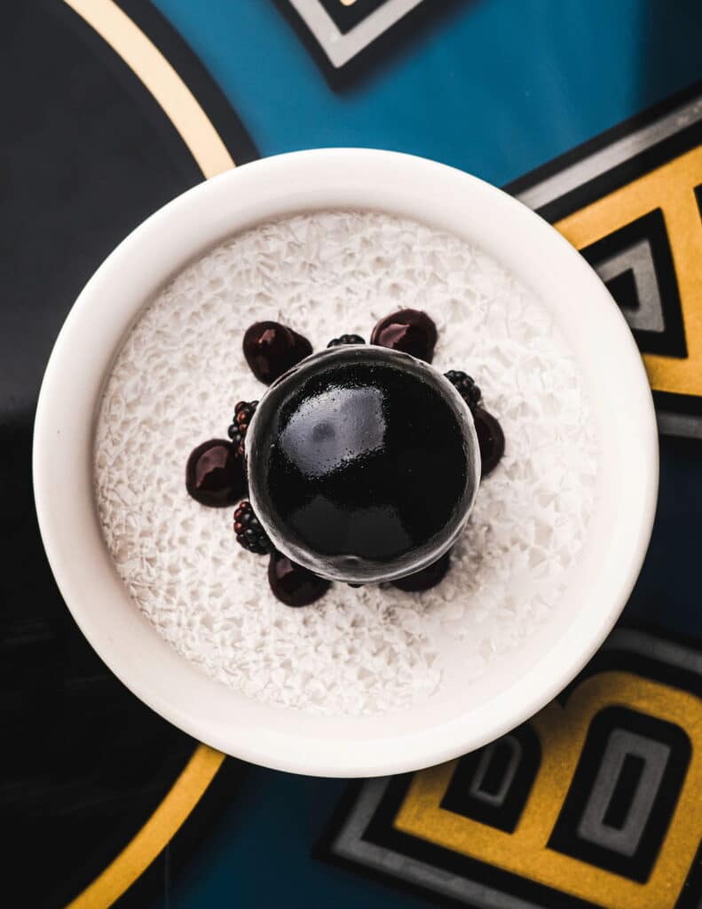 A caviar ball from Aqua Seafood & Caviar Restaurant, a Resorts World restaurant.