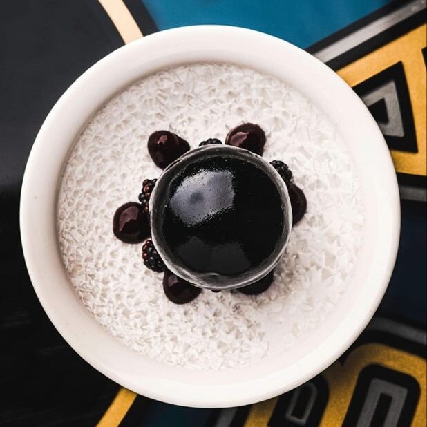 A caviar ball from Aqua Seafood & Caviar Restaurant.