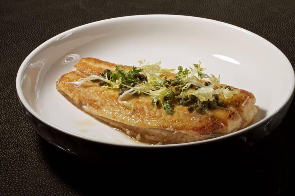 Dover sole from Aqua Seafood & Caviar Restaurant.